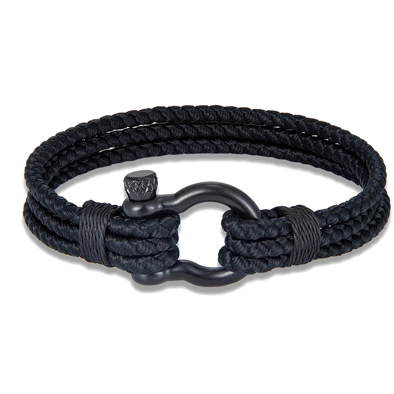 Bracciale con fibbia a ferro di cavallo in acciaio inossidabile