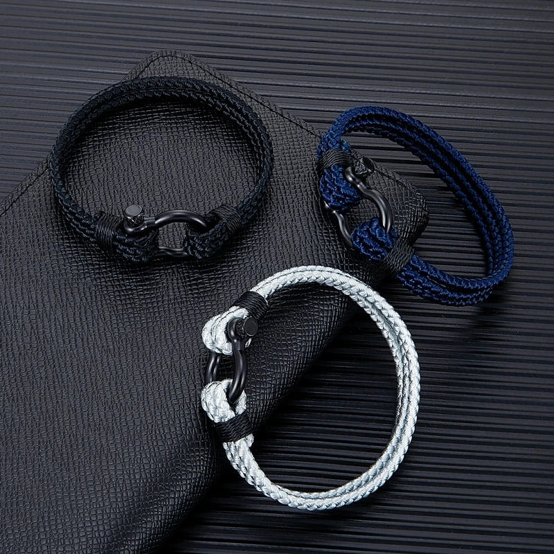 Bracciale con fibbia a ferro di cavallo in acciaio inossidabile